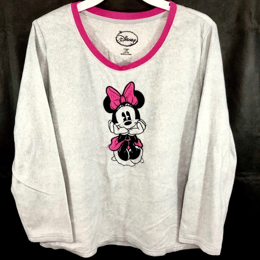 Disney Gray Tee Sleepwear Top Size L Girls (12-14) - Picture 1 of 5